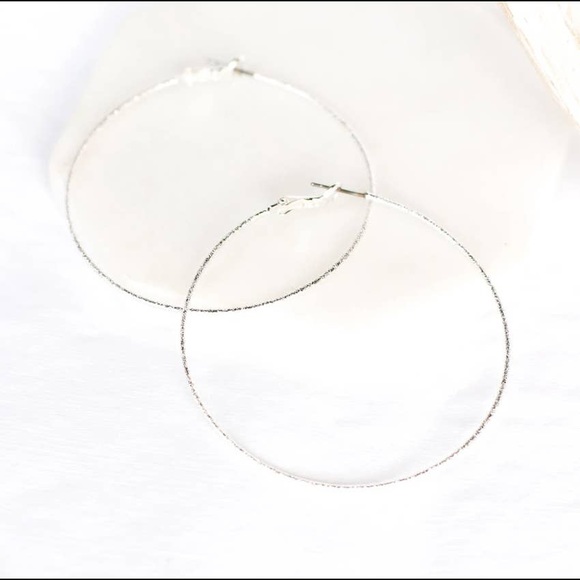 Gold and Silver Twinkle Hoop Earrings - Picture 4 of 4